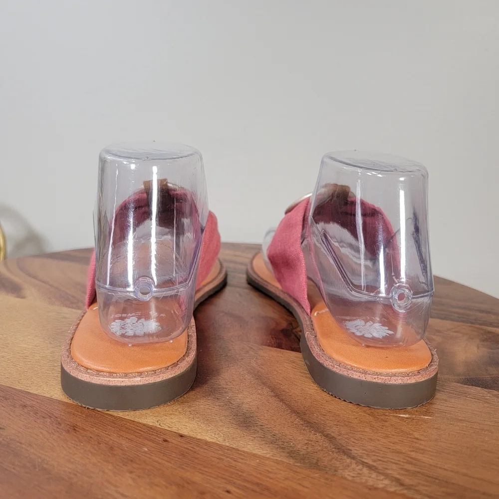 Yellow Box Pink Sandals Size 8 Fabric Thong Flats - Picture 5 of 16